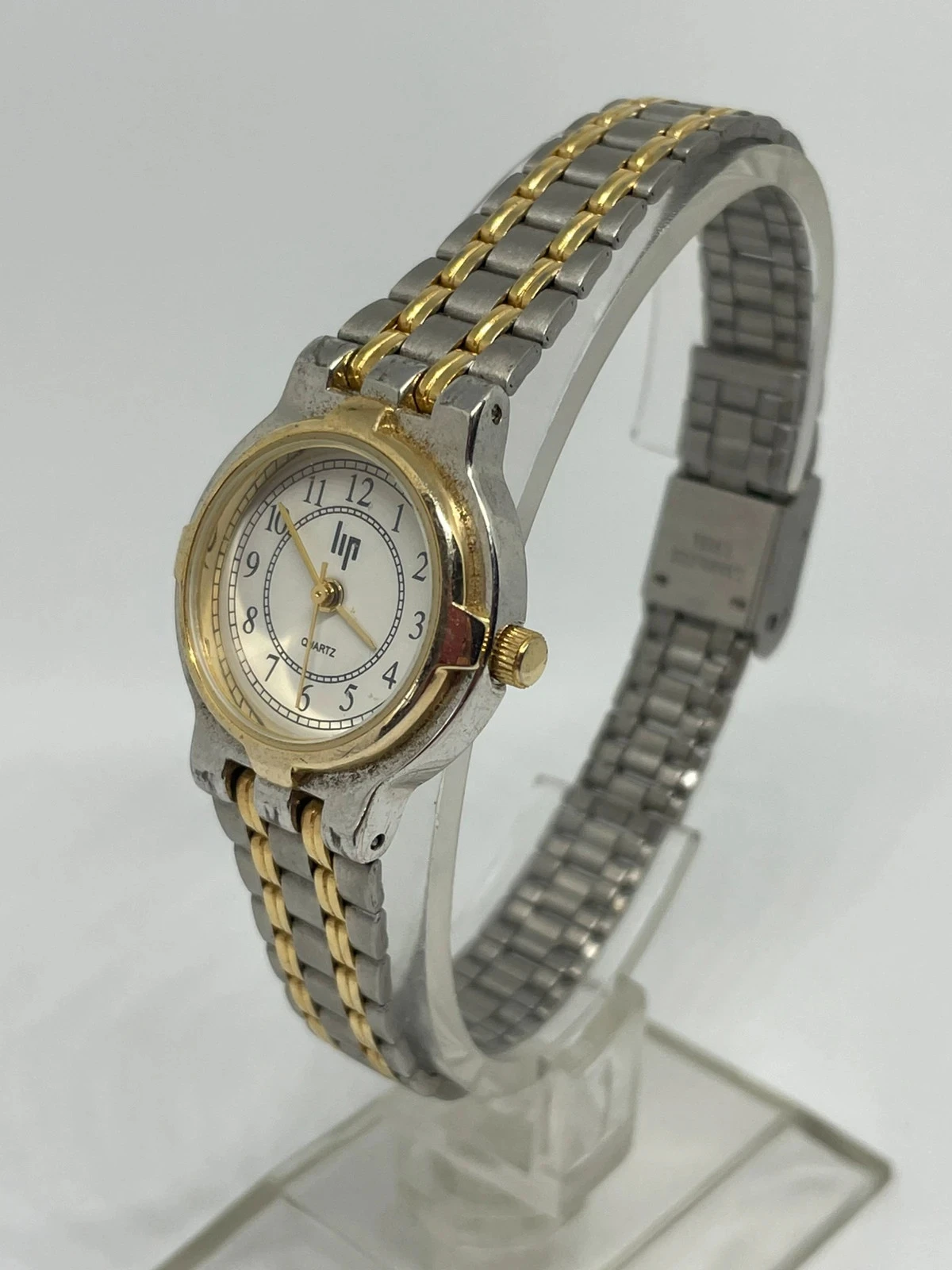 Reloj LIP Classics Quartz mujer | Bicolor dorado y acero, vintage elegante – photo 3